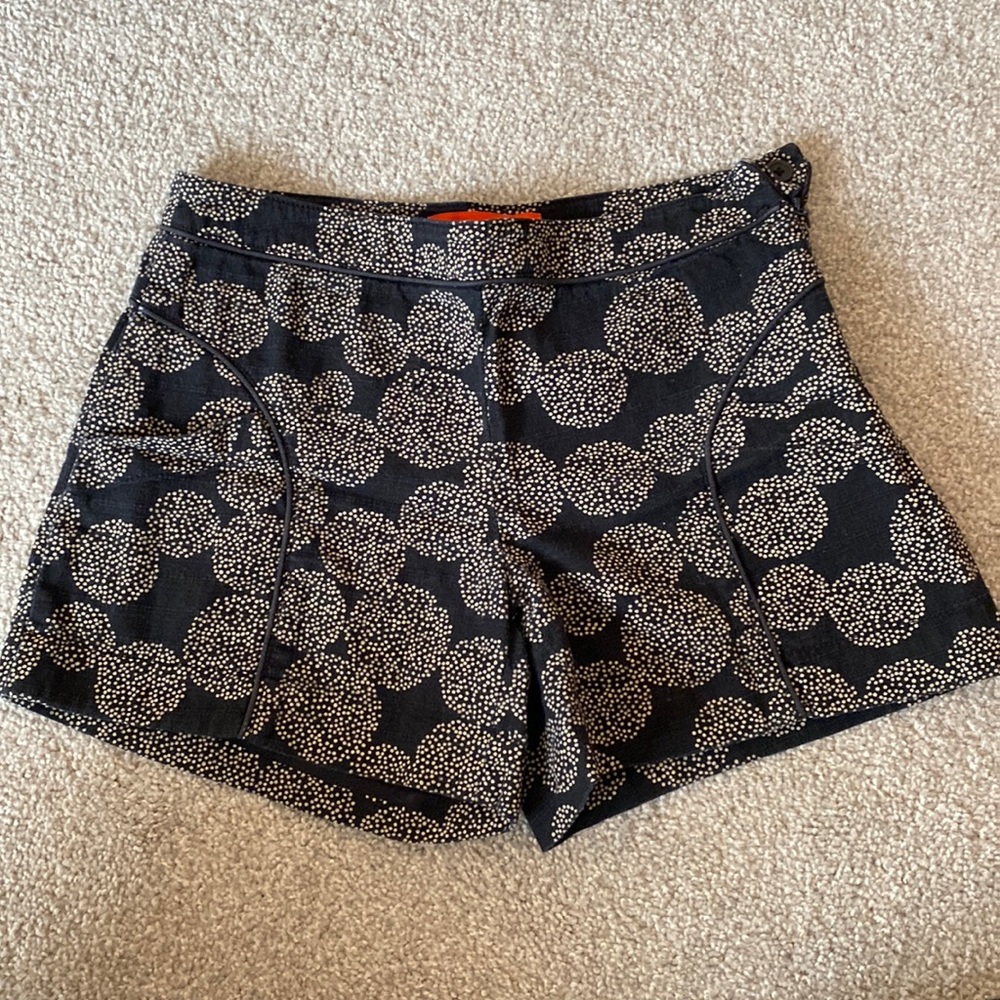 Anthropologie Textured Patterned Black Shorts